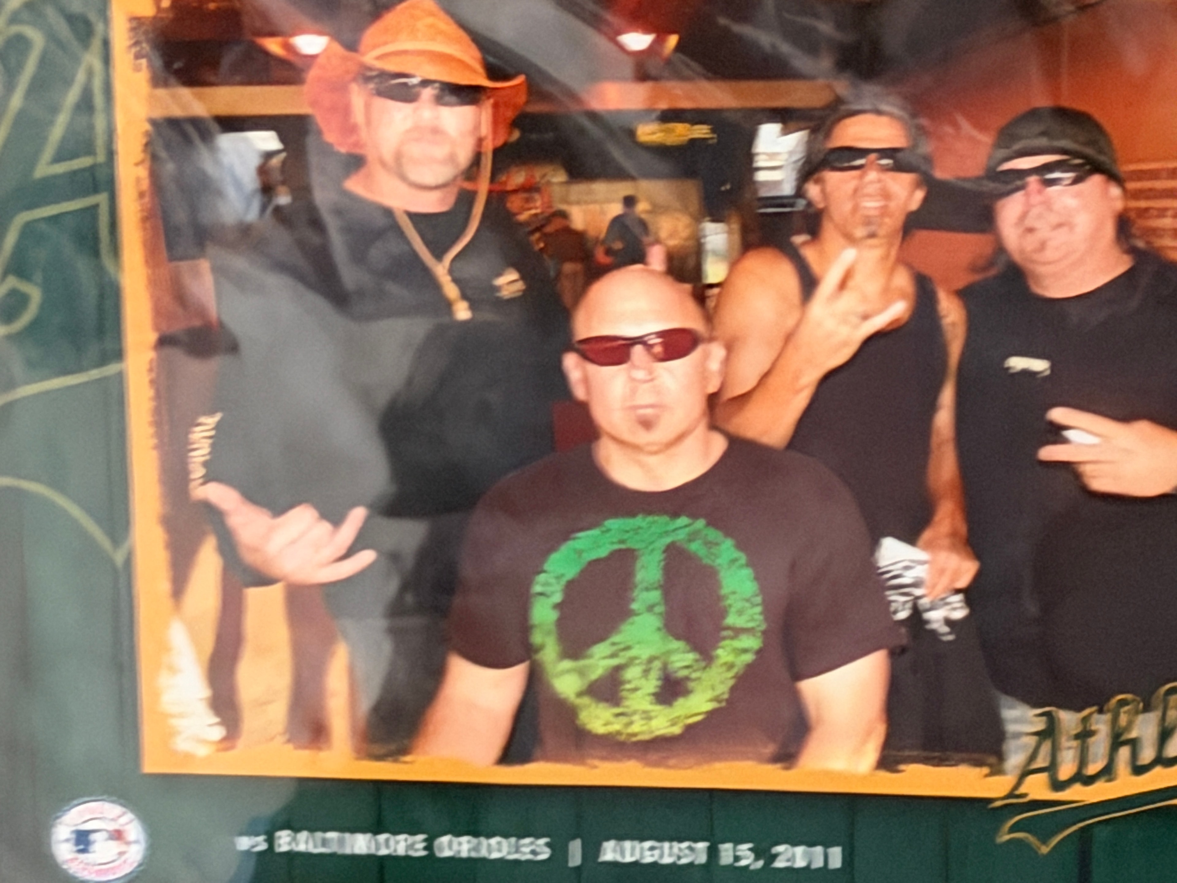 Jamey Knight, Will Rule, Ken Urrea, and Mike Matheny at the Oakland Coliseum in 2011