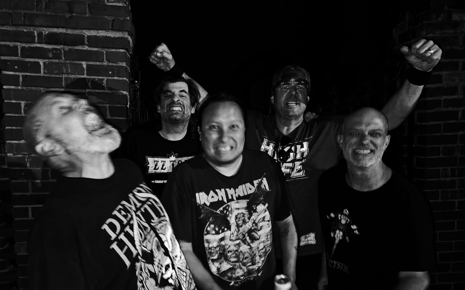 Left to right: Angst, Cyco Joe, Ace Ybarra, Johnny Panic, and Bezl