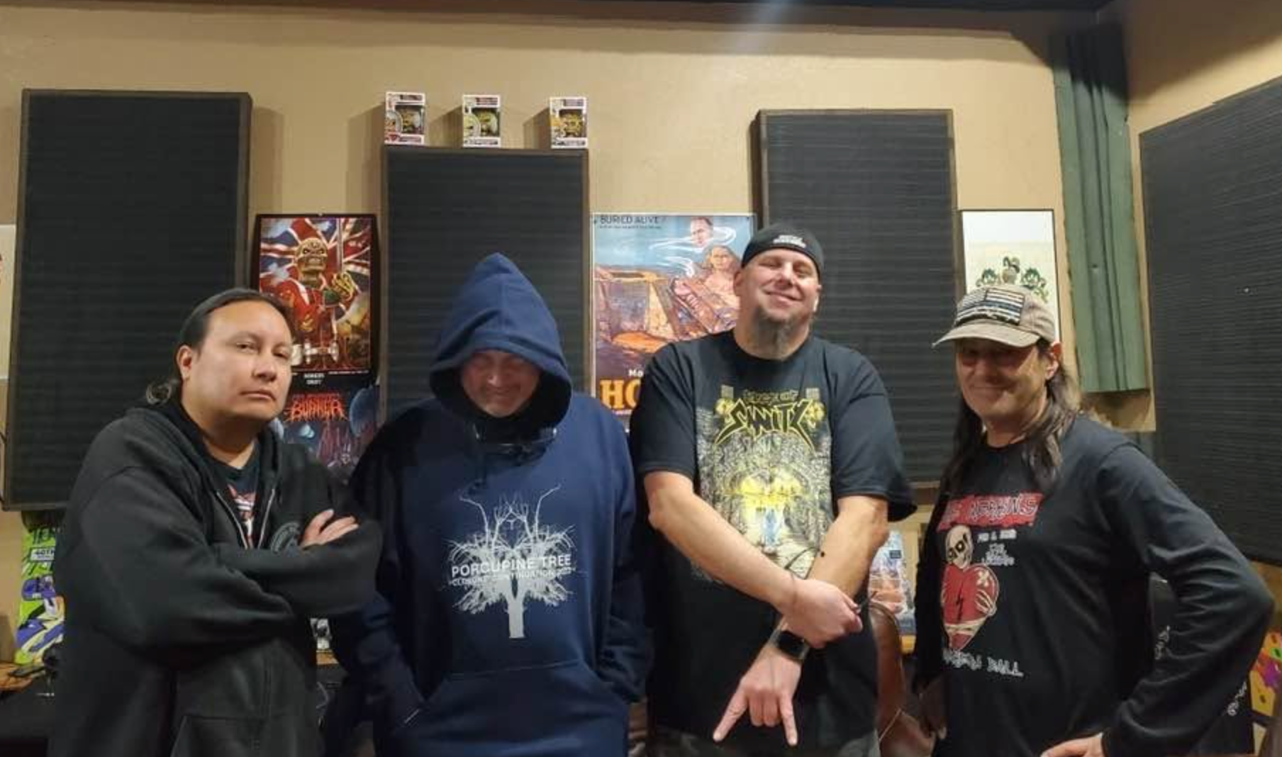 Dethbed 925 band photo — left to right: Ace, Angst, Curran Evans, Chris Lujan